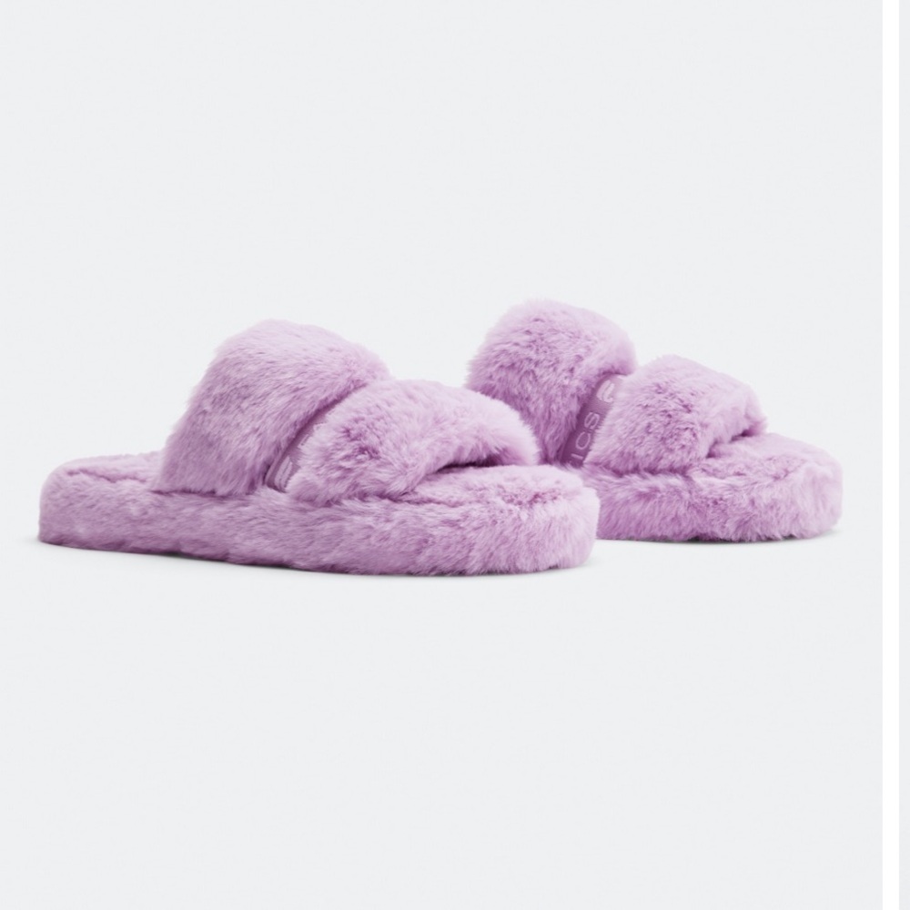 Fabletics Snug Strap Slippers in Lavender Size 7